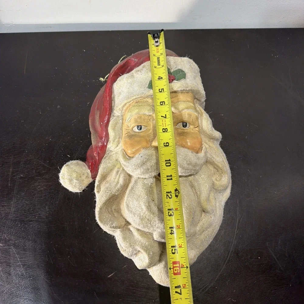 Vintage Large Paper Mache Santa Face 16